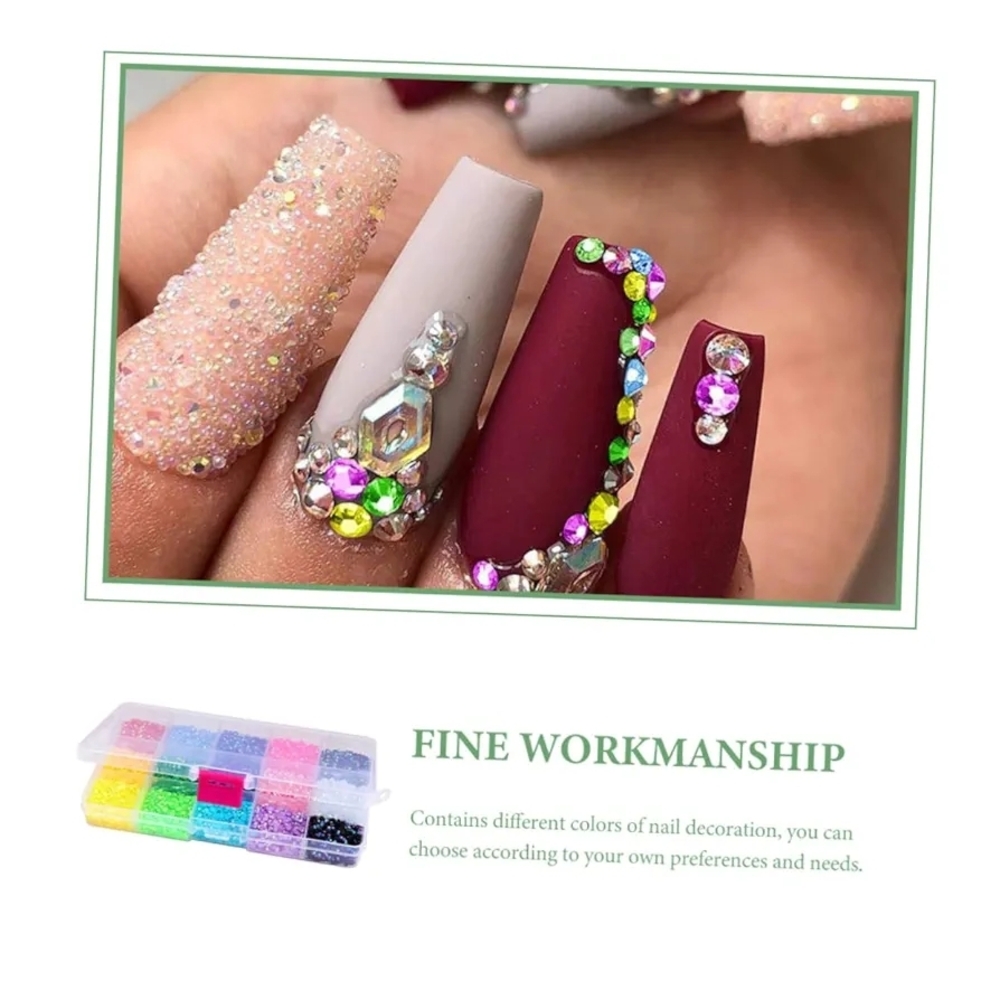 Colorful DIY Rhinestone Nail Art Set - Picture 3 of 9
